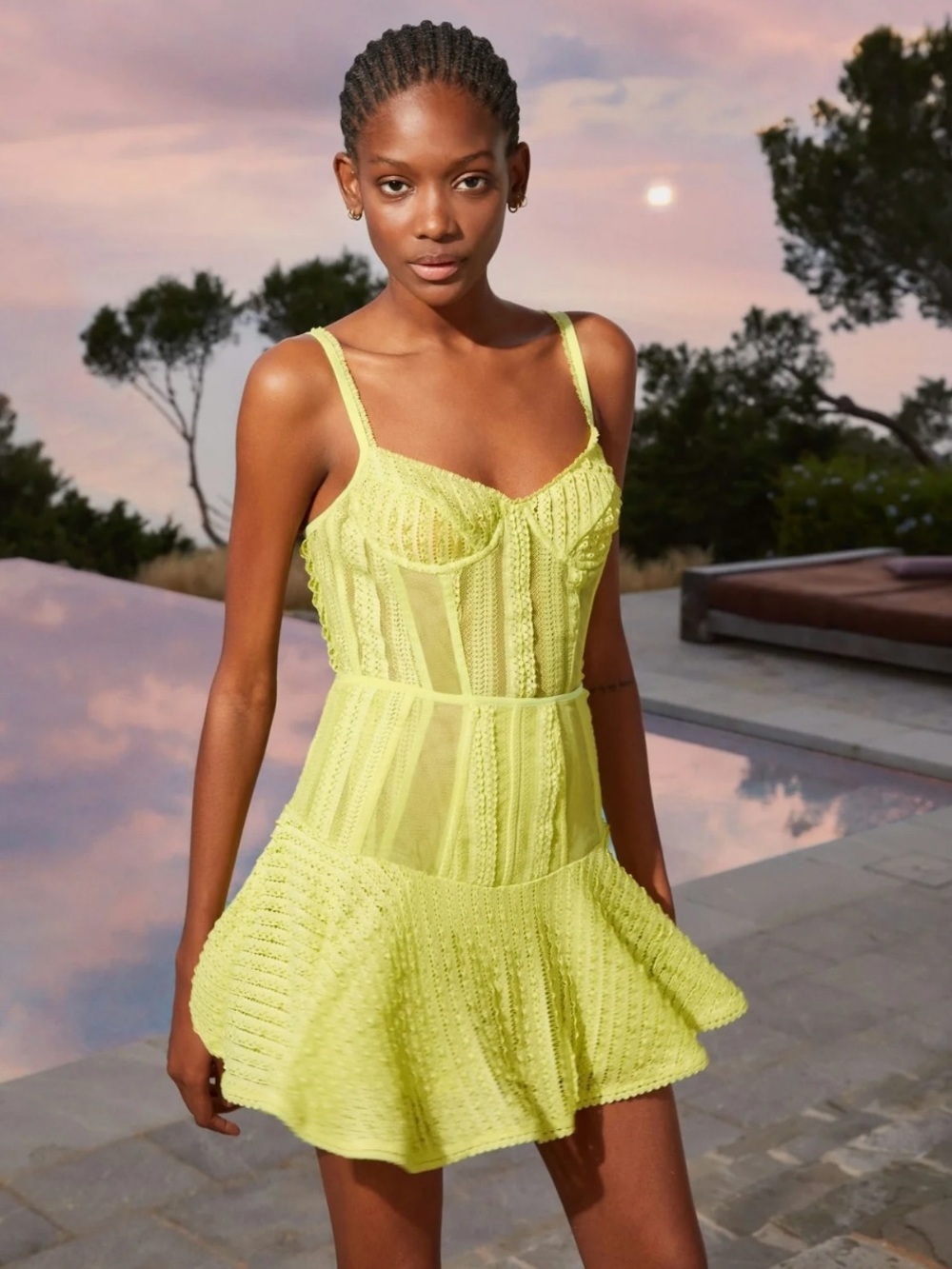 CHARO RUIZ IBIZA
Limmey Cutout Stretch-Lace Mini Dress